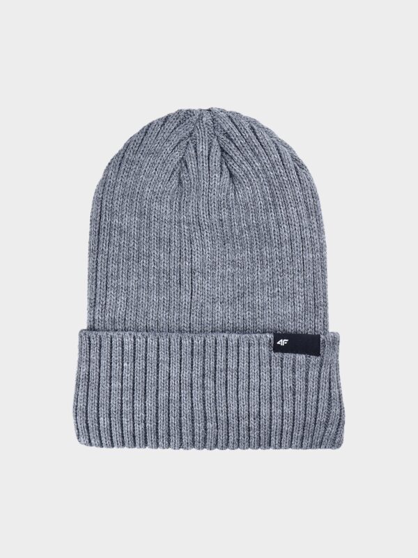 4F Czapka zimowa męska - szara