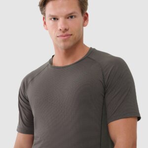 4F Koszulka treningowa szybkoschnąca męska - brązowa