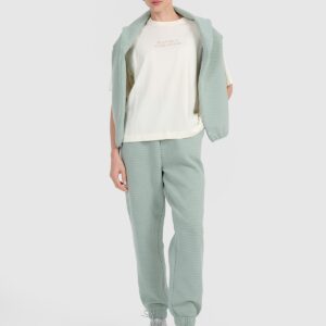 4F T-shirt oversize z nadrukiem damski - biały