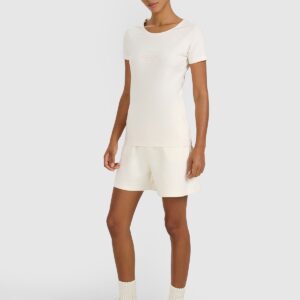 78c54aff80be8a6bee46bab7ec802cf2d684f0e1 4F T-shirt slim z nadrukiem damski - biały