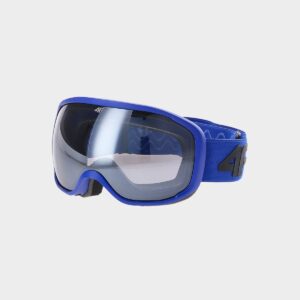4F Gogle narciarskie z lustrzaną powłoką dziecięce - niebieskie