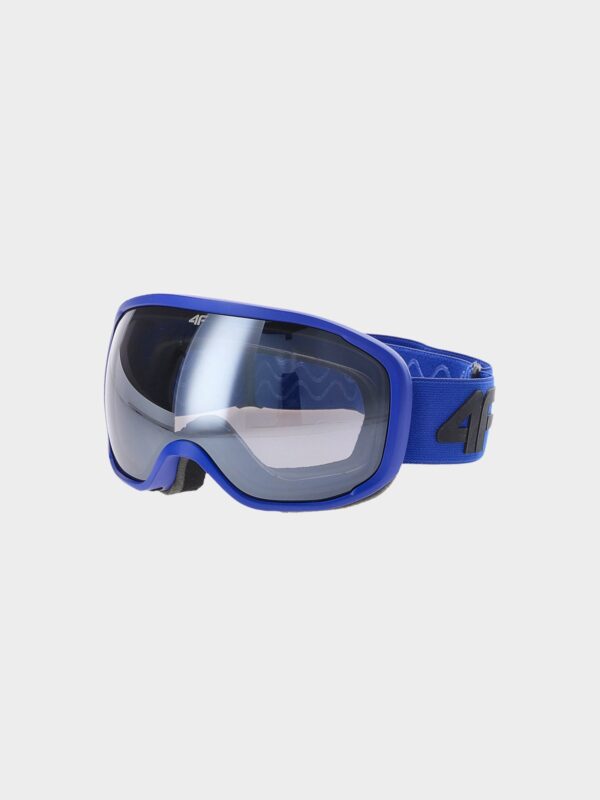 4F Gogle narciarskie z lustrzaną powłoką dziecięce - niebieskie