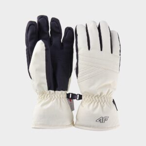 4F Rękawice narciarskie Thinsulate damskie - beżowe