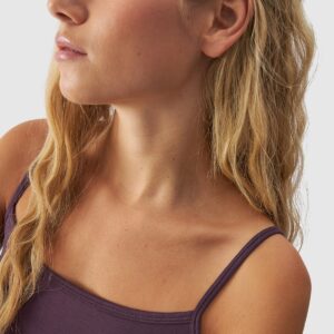 4F Crop-top slim gładki z modalem damski - fioletowy