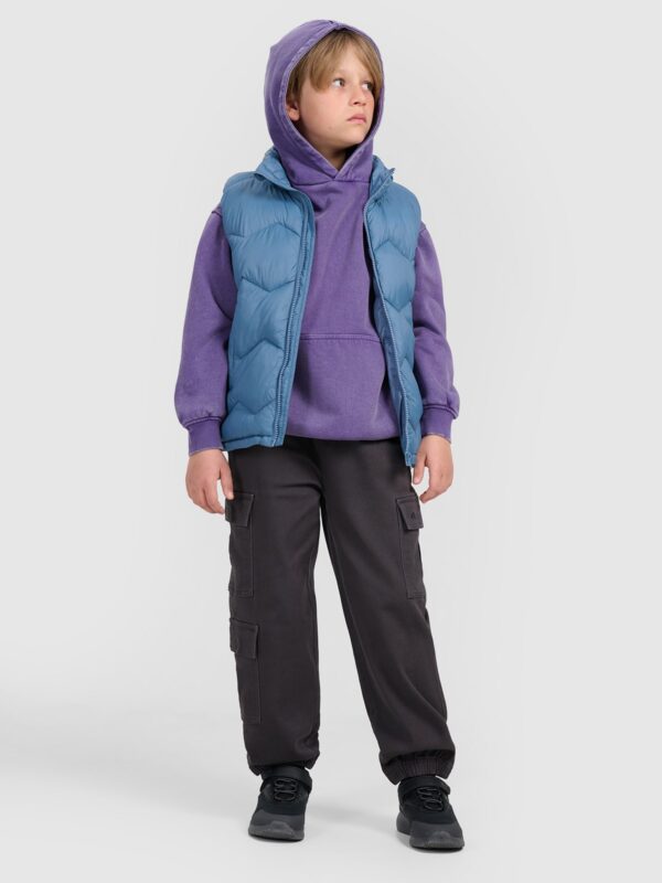 4F Bezrękawnik puchowy z wypełnieniem syntetycznym chłopięcy - granatowy 146 (10-11 lat)