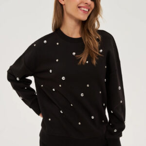 Bluza z dżetami czarna