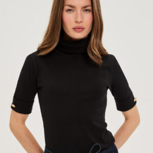 Bluzka z golfem czarna