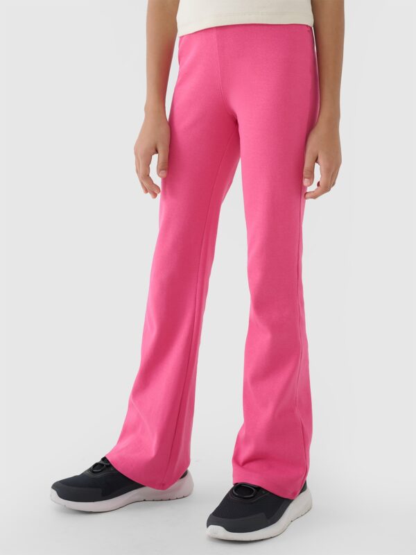 7b226f029fe79967677f3c8827b122336b21bfdf 4F Legginsy dzianinowe dziewczęce - różowe 158 (12-13 lat)