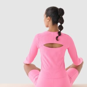 4F Longsleeve treningowy szybkoschnący damski - różowy