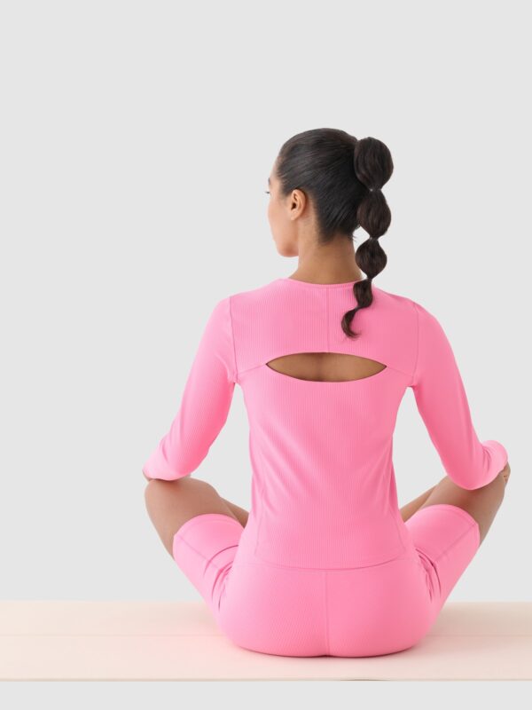 4F Longsleeve treningowy szybkoschnący damski - różowy