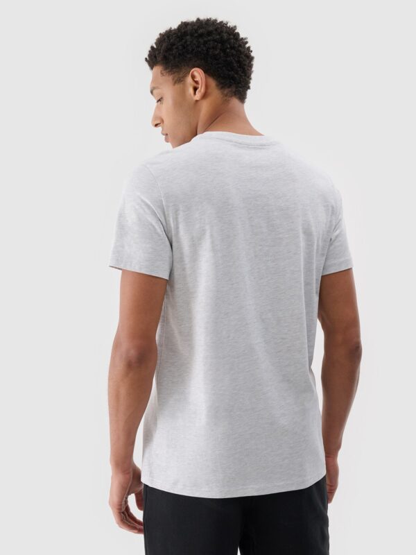 7b4b3e47645c6ffa35310c8e3029d1961b58754f 4F T-shirt regular z nadrukiem męski - szary