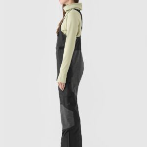 4F Spodnie snowboardowe z szelkami membrana 10000 damskie - czarne