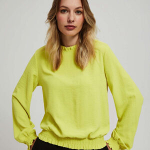 Gładka koszula limonkowa