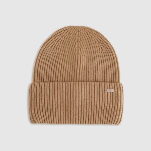 4F Czapka beanie damska - brązowy