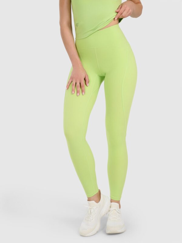 4F Legginsy treningowe szybkoschnące damskie - zielone