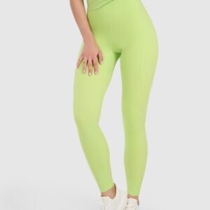 4F Legginsy treningowe szybkoschnące damskie - zielone