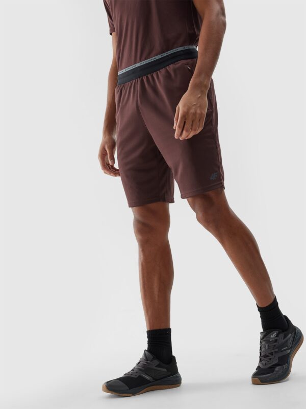 4F Spodenki treningowe szybkoschnące męskie - brązowe