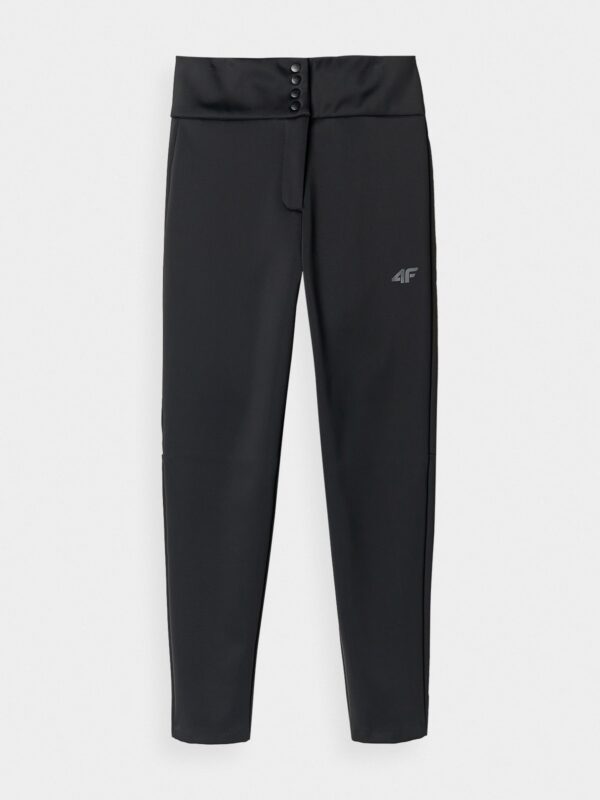 4F Spodnie narciarskie softshellowe membrana 5000 damskie - czarne