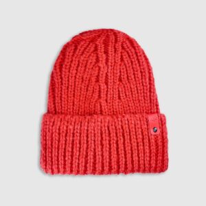 4F Czapka beanie damska - czerwona
