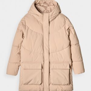 4F Kurtka puchowa z syntetycznym wypełnieniem damska - beżowa