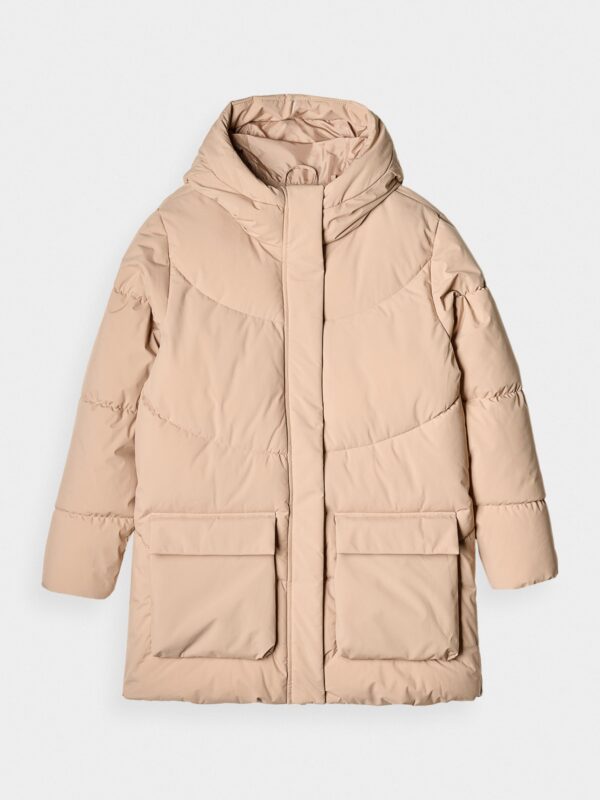 4F Kurtka puchowa z syntetycznym wypełnieniem damska - beżowa
