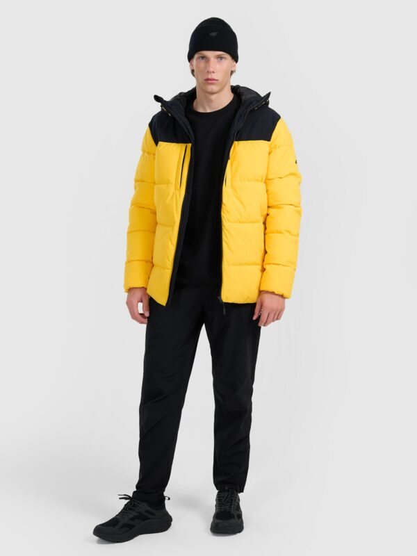 4F Kurtka puchowa z wypełnieniem syntetycznym męska - żółta