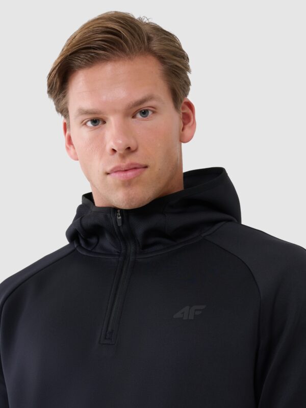 4F Bluza treningowa regular szybkoschnąca męska - czarna