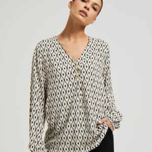 7fefbafc914d7766c5d9003177691fd9829da69b Koszula ze wzorem i ozdobnymi guzikami