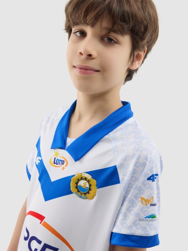 80299798eba8acbc85d31934ff144579cb0f7750 4F Koszulka klubowa retro z sezonu 2022/23 oraz 2023/24 dziecięca 4F x Stal Mielec - biała 110/116