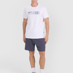 4F T-shirt regular z nadrukiem męski - biały