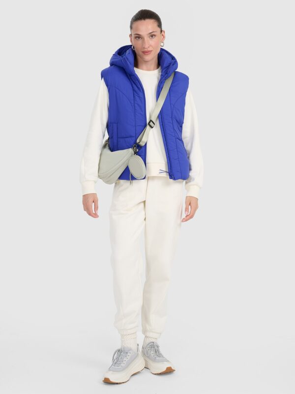 4F Bezrękawnik puchowy z wypełnieniem syntetycznym damski - niebieski