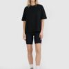 4F T-shirt oversize gładki damski - czarny