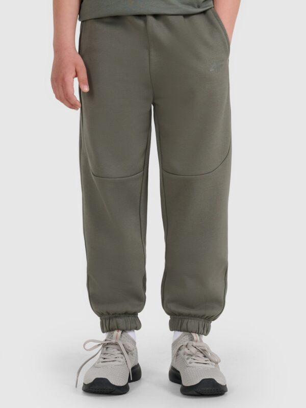 4F Spodnie dresowe joggery chłopięce - szare 128 (7-8 lat)