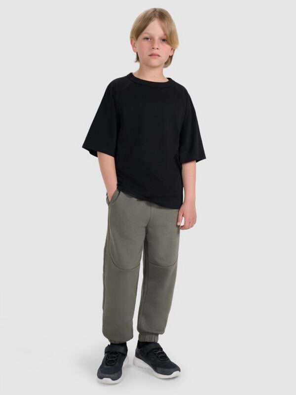 8387d99ce476e7664e8968505e6087cf8e30b597 4F T-shirt oversize gładki chłopięcy - czarny 152 (11-12 lat)