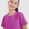 83a85b48a9e901e5b939113c7a98944406735ca6 4F T-shirt regular gładki dziewczęcy - fioletowy 158 (12-13 lat)