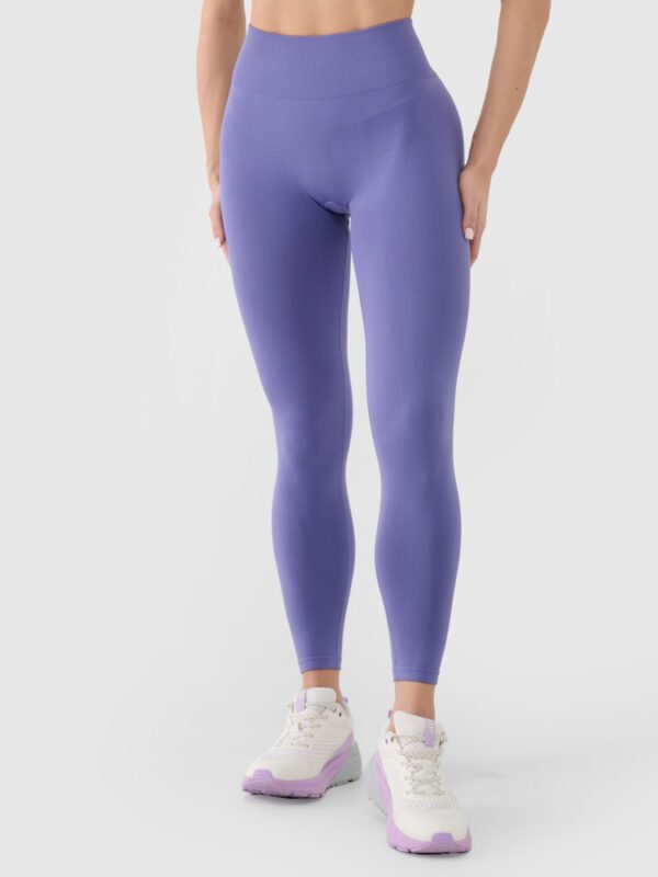 4F Legginsy treningowe bezszwowe damskie - granatowe