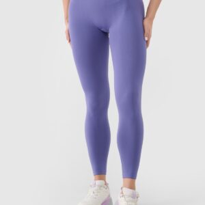 4F Legginsy treningowe bezszwowe damskie - granatowe