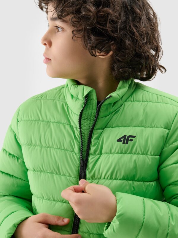 4F Kurtka puchowa z wypełnieniem syntetycznym chłopięca - zielona 164 (13-14 lat)