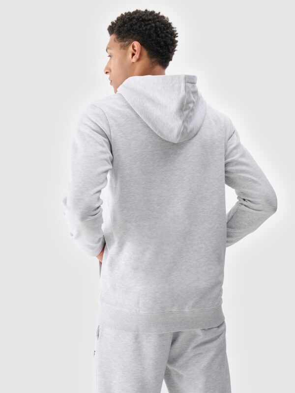 4F Bluza dresowa rozpinana z kapturem męska - szara