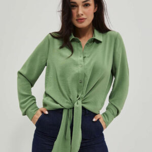 Koszula oliwkowa z wiązanie