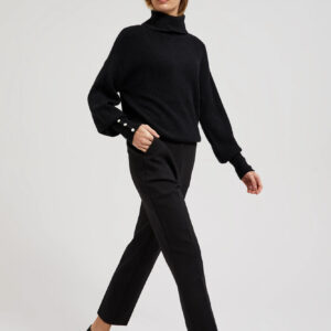 Eleganckie spodnie w kant czarne