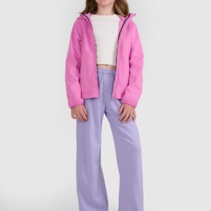 4F Kurtka softshell wiatroodporna membrana 5000 dziewczęca - różowa 122 (6-7 lat)