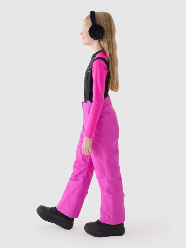 84ba5e601b3e3665a3a09280d998f444d390e0b6 4F Spodnie narciarskie membrana 5000 dziewczęce - różowe 164 (13-14 lat)