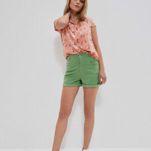 Szorty lyocell malahitowe