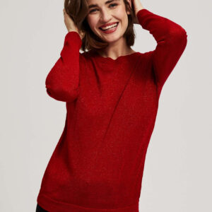 8566d8af77cb1193b6ccc1a950762575f5e3a6a6 Sweter z metaliczną nitką