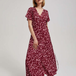 Sukienka maxi truskawkowa