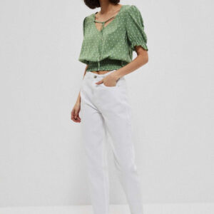 Jeansy białe mom fit