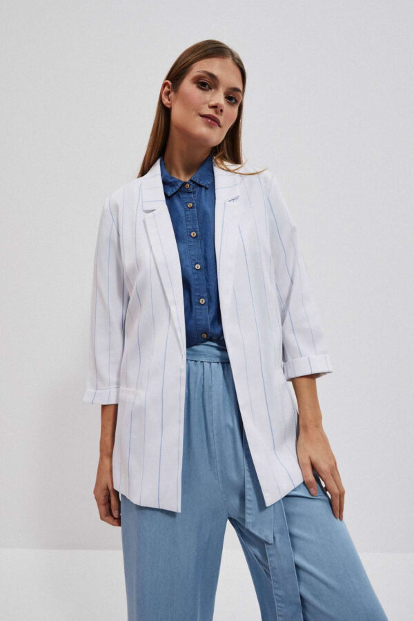 Marynarka w paski biała