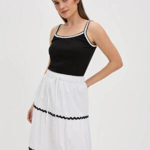 Bawełniany top czarny