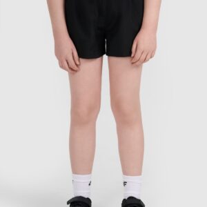 86c3e3f02525537c6ffa9d2381722805f3310adb 4F Spodenki plażowe boardshorty dziewczęce - czarne 122/128 (6-8 lat)